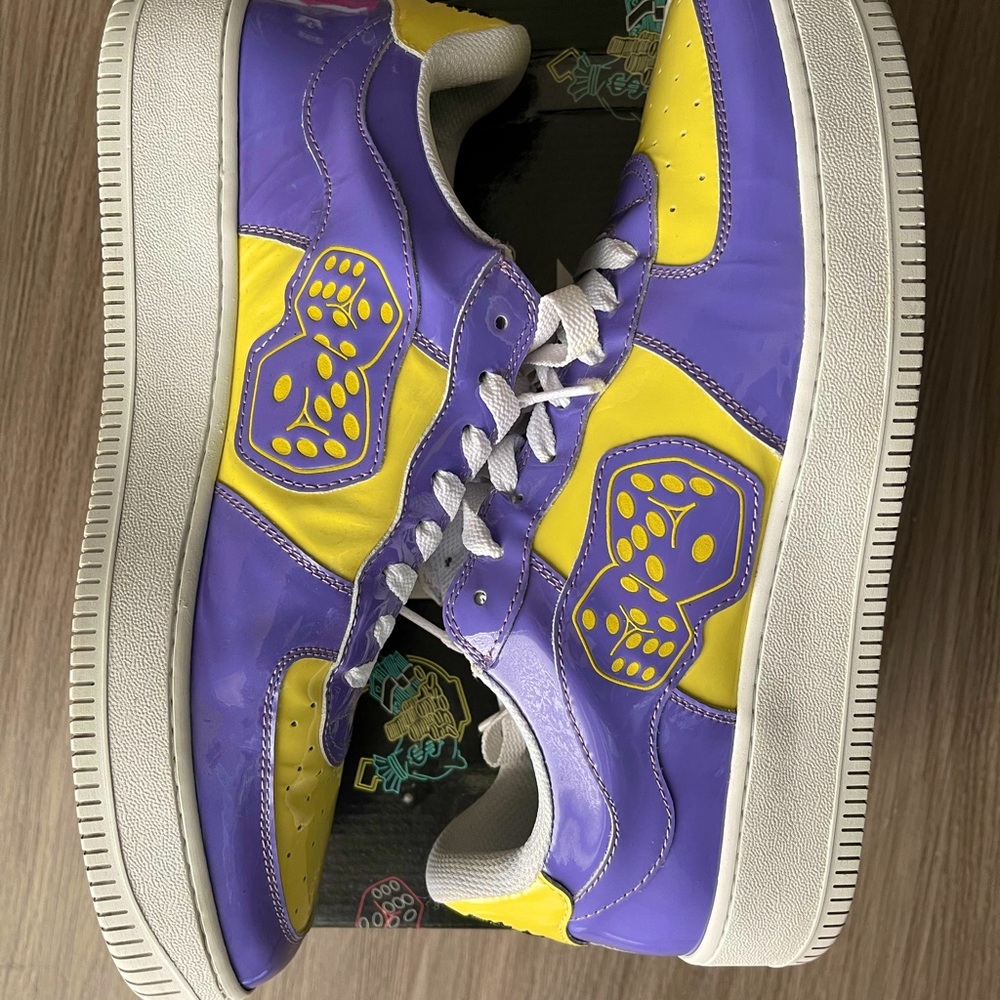 High Roller Dont Crap Out AF1 Size 9 "Lakers"